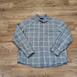 Banana Republic Slim Fit Untucked Button Up Shirt 100% Cotton Mens Size Large